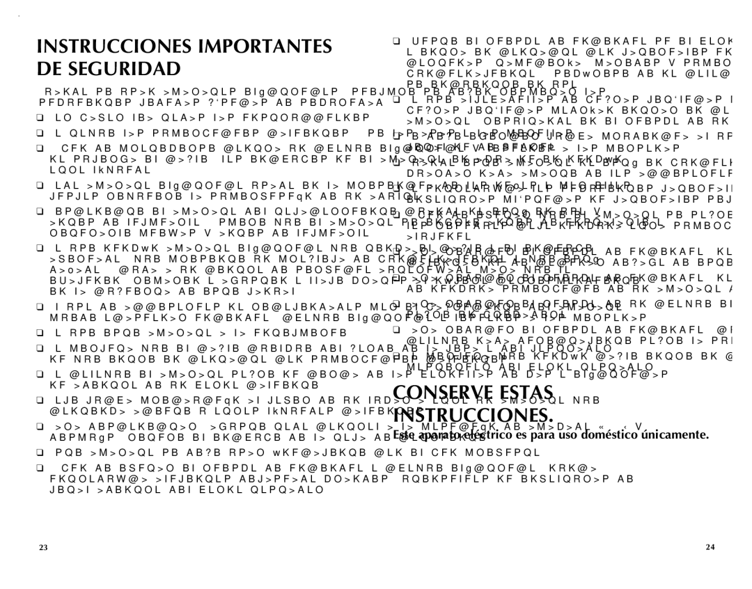 Black & Decker TROS1000Q manual Instrucciones Importantes DE Seguridad 