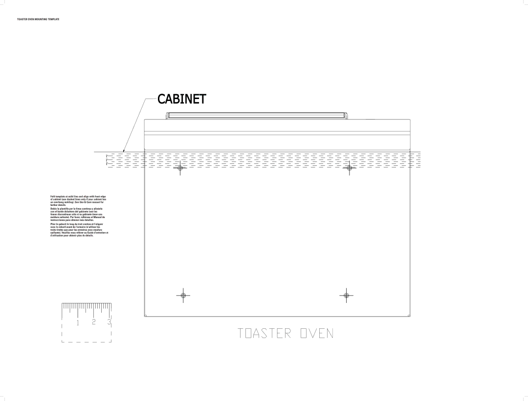 Black & Decker TROSOS1500B manual Toaster Oven Mounting Template 