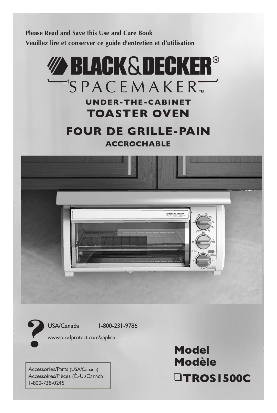 Black & Decker TROSOS1500C manual Toaster Oven Four de grille-pain 