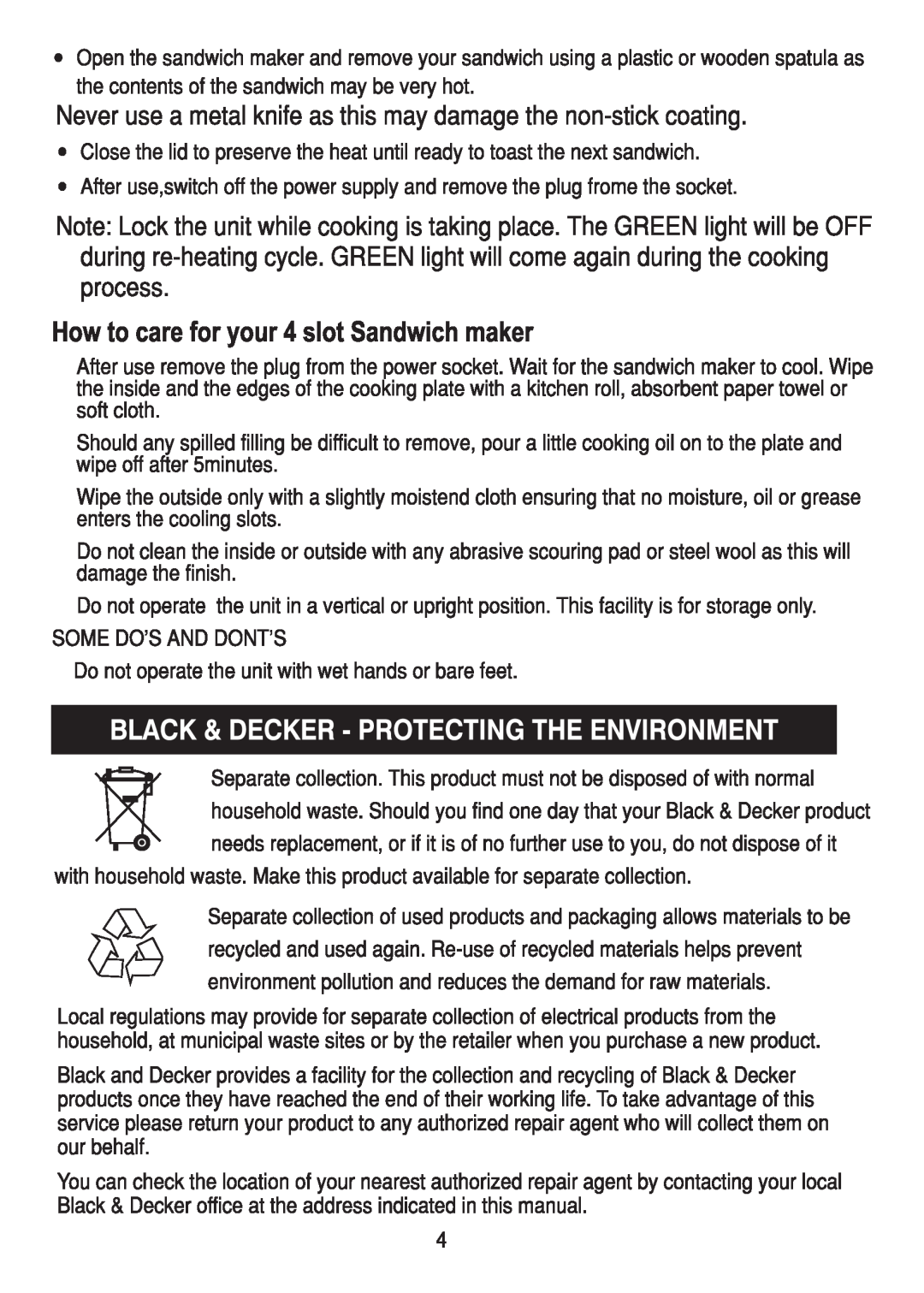 Black & Decker TS7O manual 