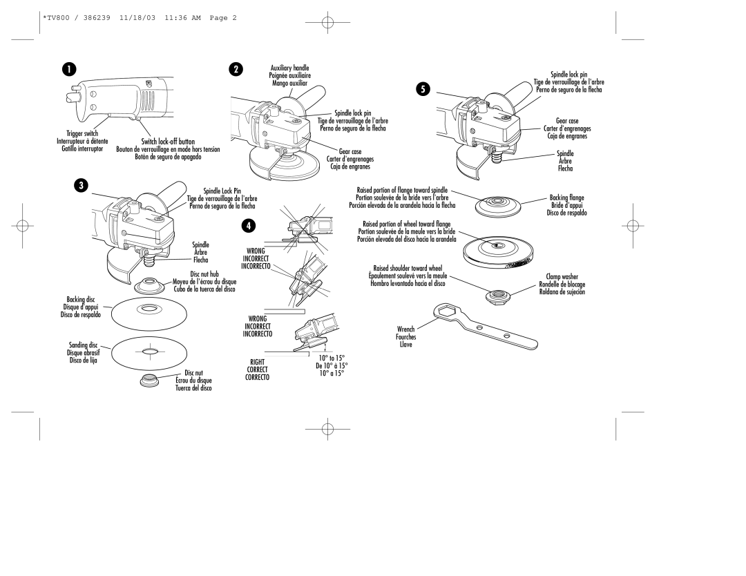 Black & Decker TV800, 386239 instruction manual Wrong Incorrect Incorrecto 