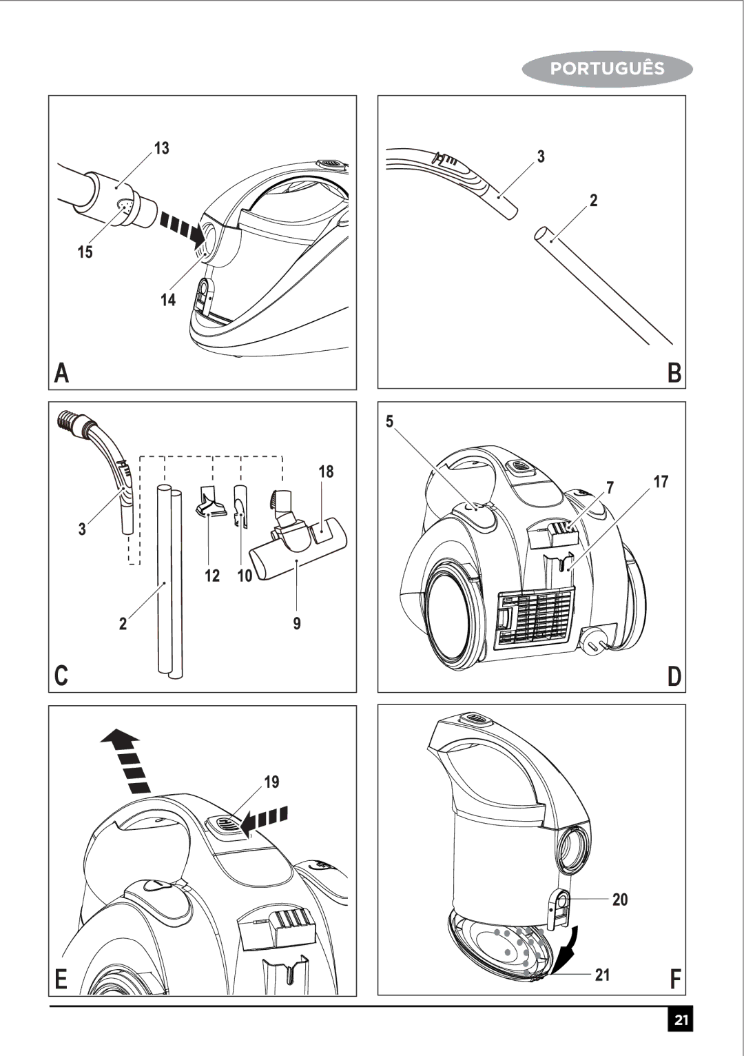 Black & Decker VM1450 manual Português 