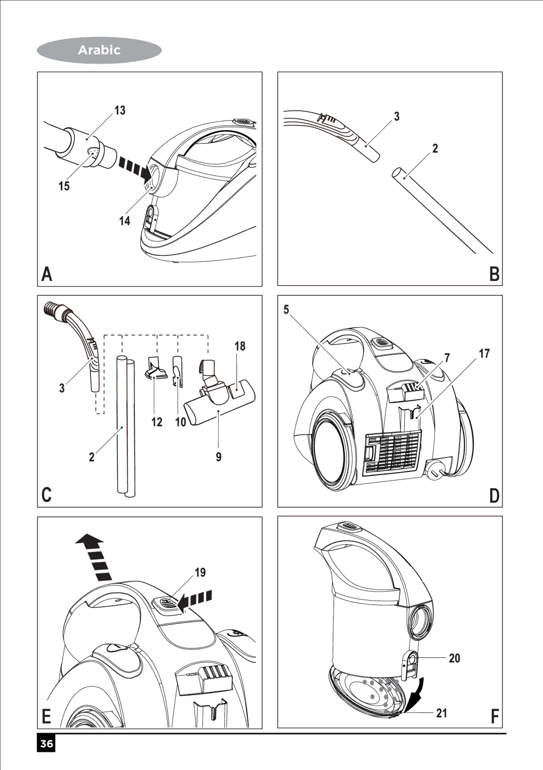 Black & Decker VM1450 manual Arabic 