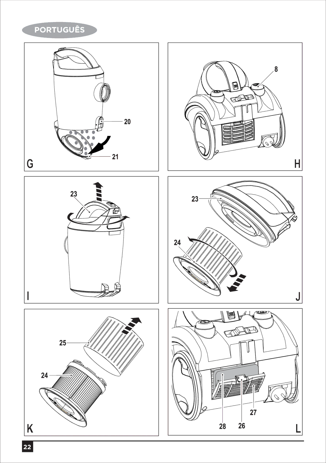 Black & Decker VM1650 manual Português 