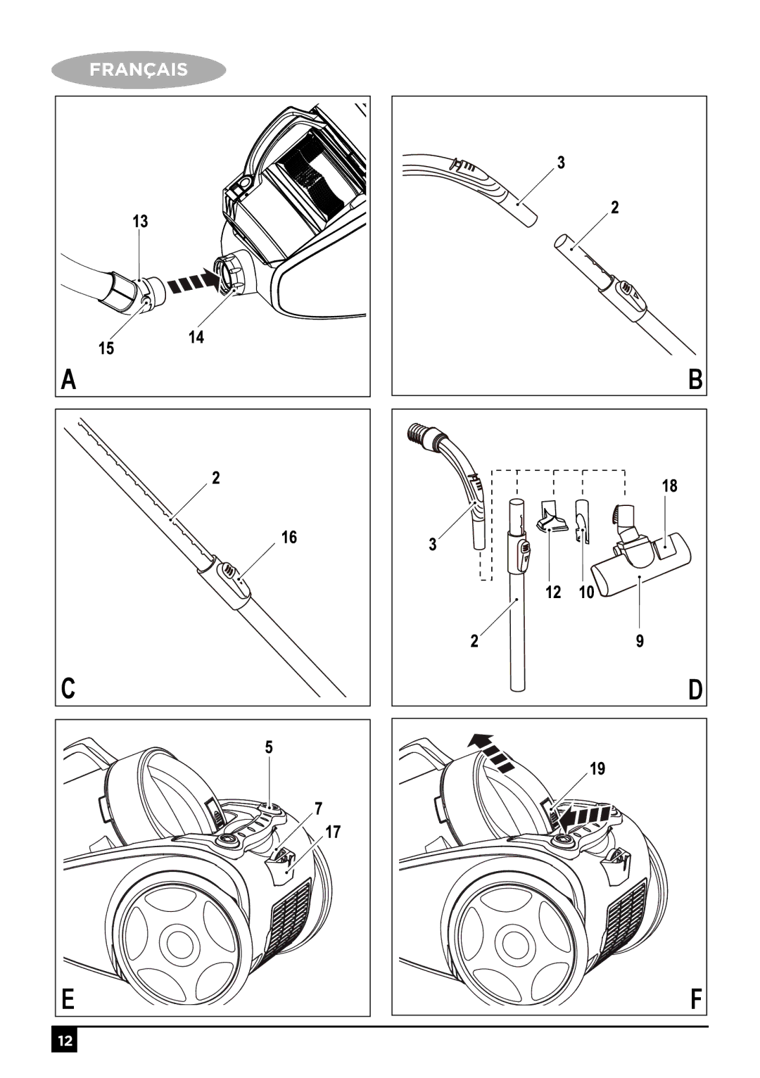 Black & Decker VO1850 manual Français 