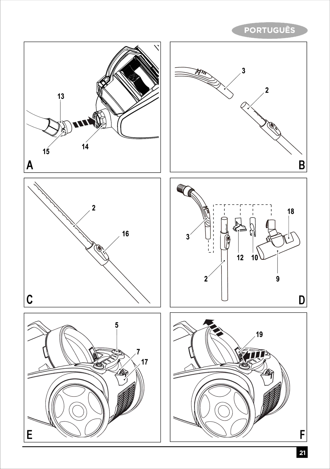 Black & Decker VO1850 manual Português 