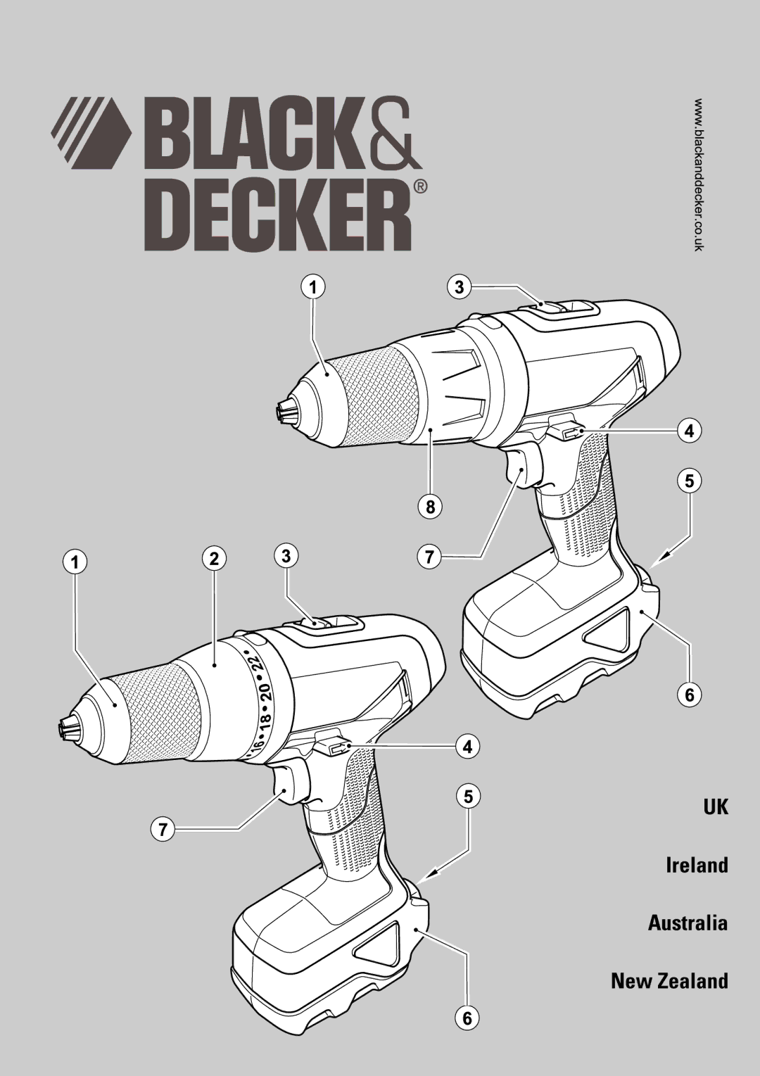 Black & Decker VPX1222, VPX1212 manual Ireland Australia New Zealand 