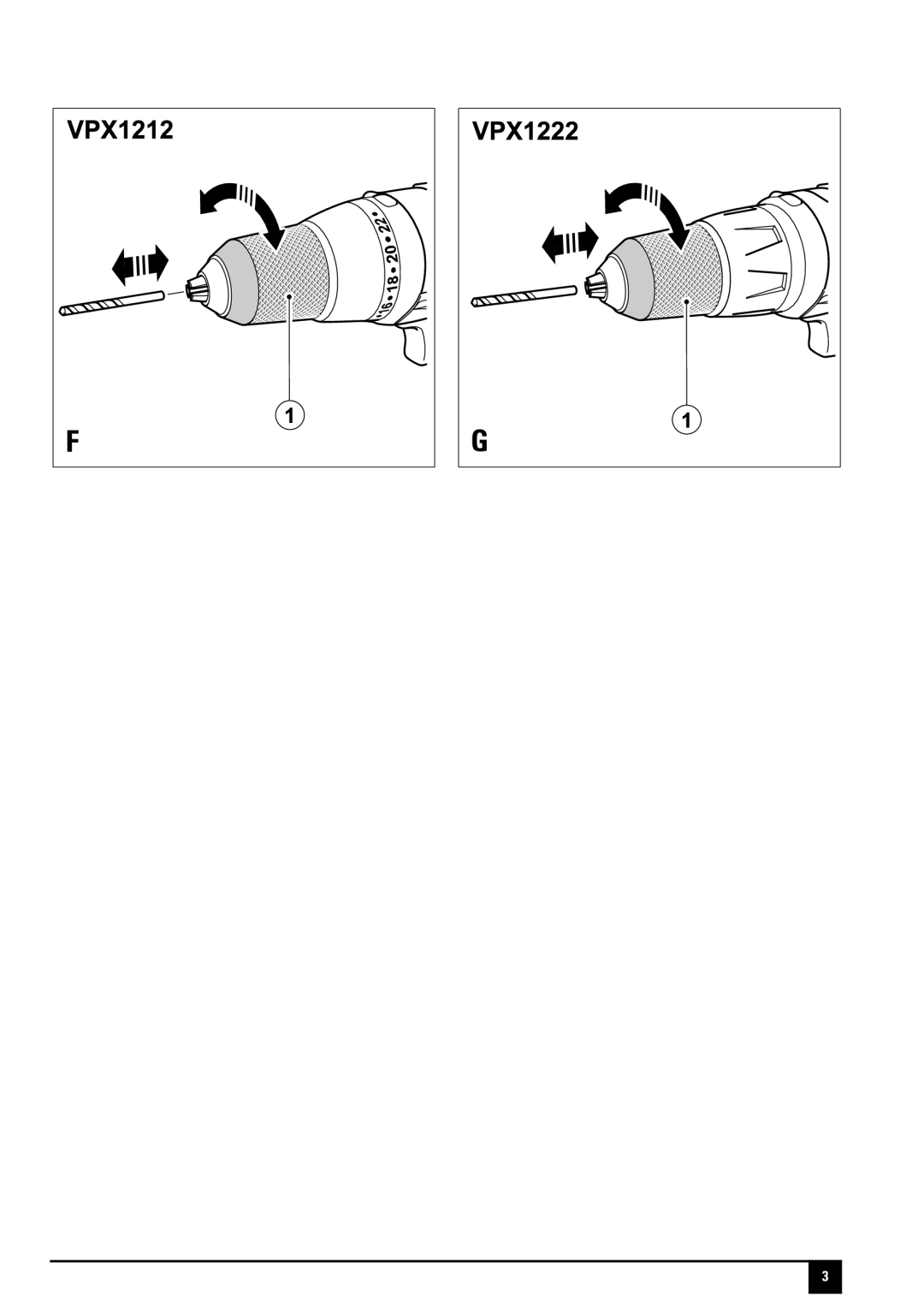 Black & Decker VPX1222, VPX1212 manual 