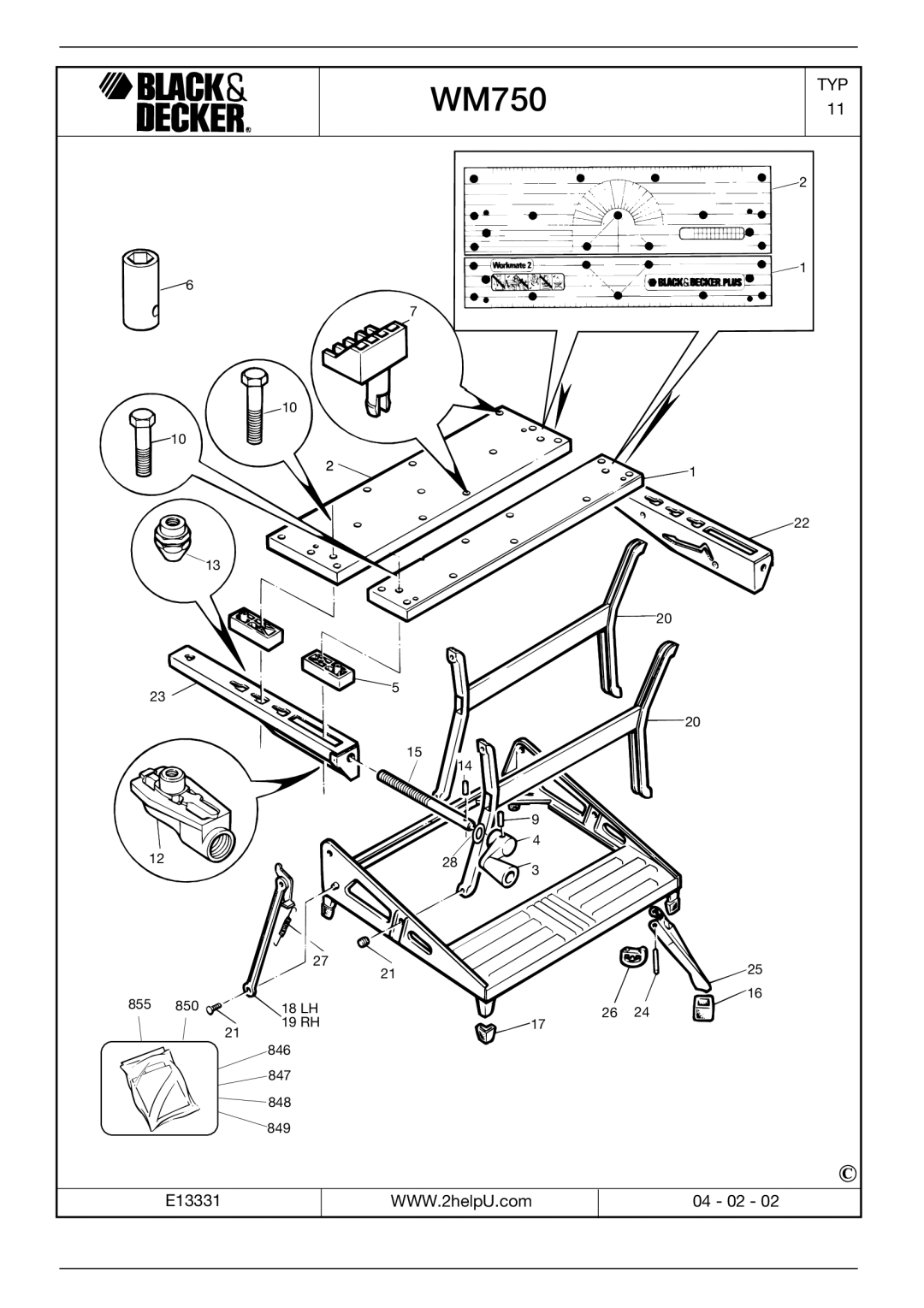 Black & Decker WM750 manual 