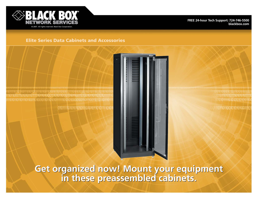 Black Box #22017 manual Get organized now! Mount your equipment, in these preassembled cabinets 