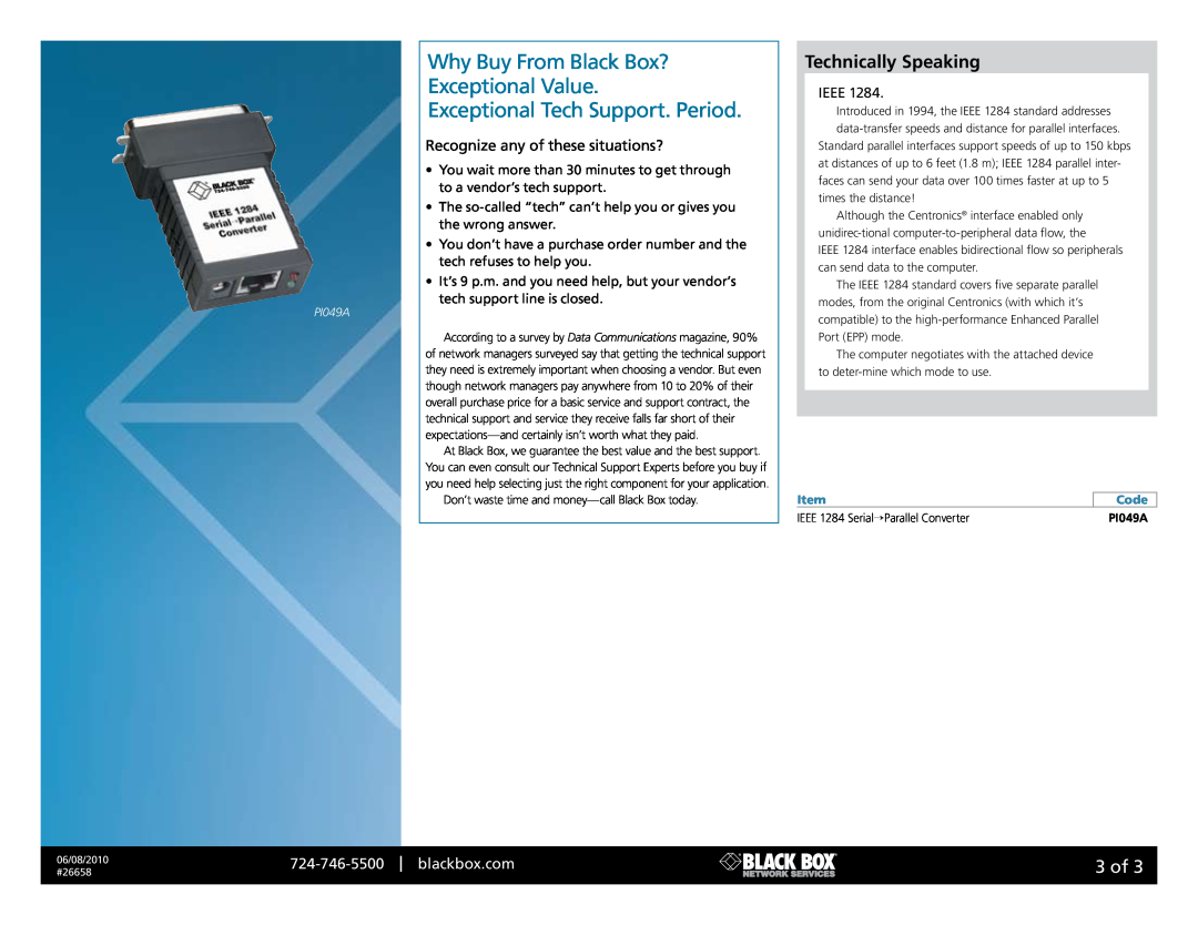 Black Box 26658 manual ­3 of, Recognize any of these situations?, Ieee, Why Buy From Black Box? Exceptional Value 