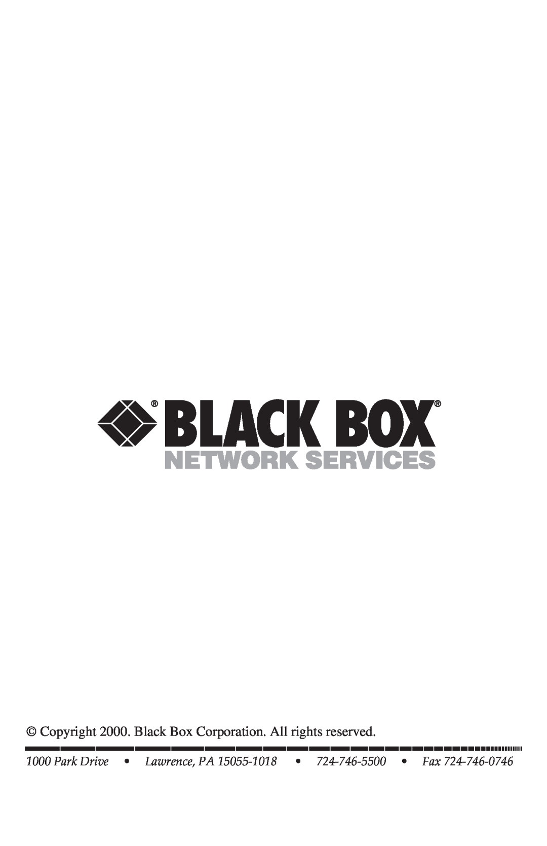 Black Box 39005, 39004 manual 