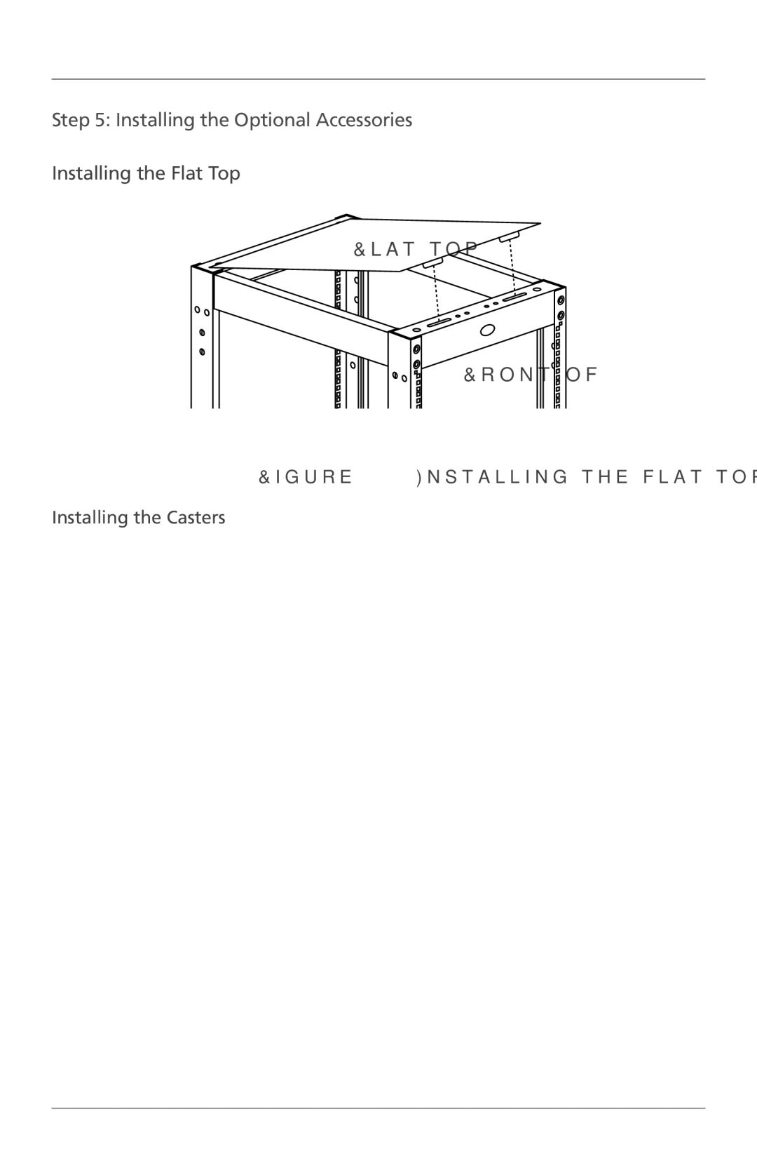 Black Box 37U, 42U, 51U, 4-Post Steel Open Racks, 22U, 15U manual Installing the Optional Accessories 