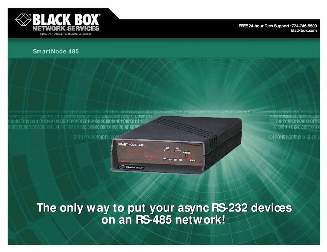 Black Box manual On an RS-485 network 