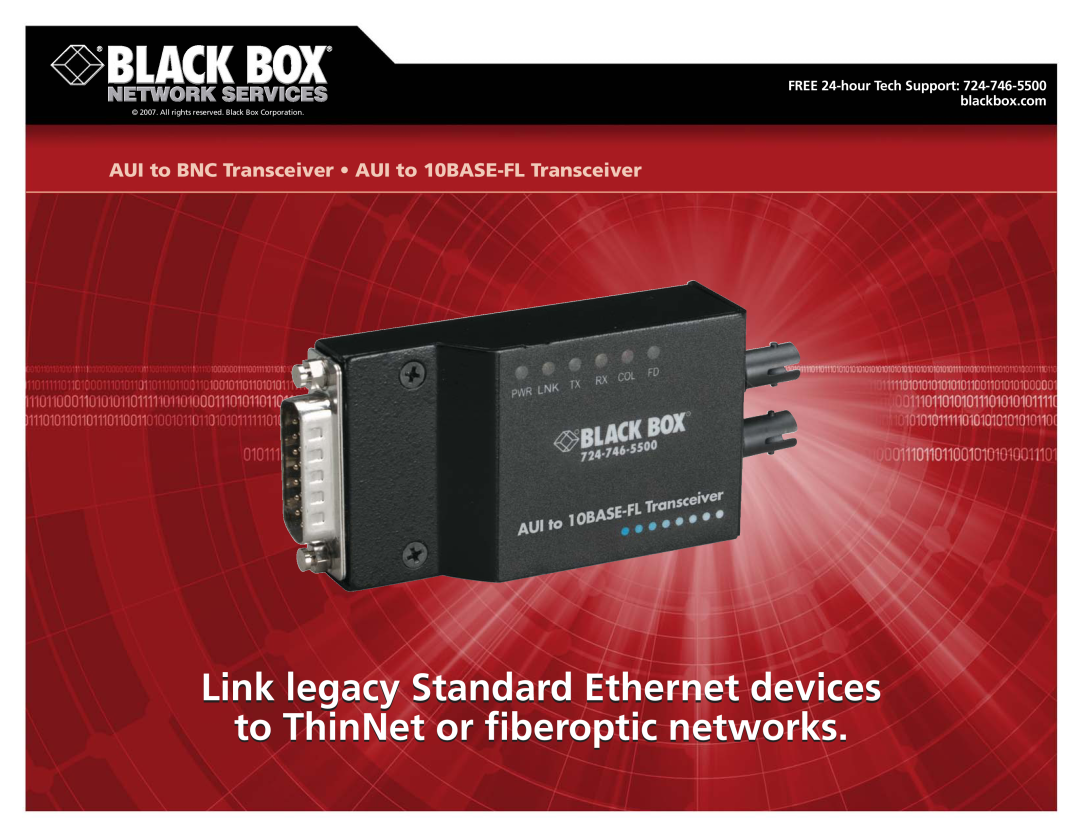 Black Box 724-746-5500 manual Network Extender Kits, All rights reserved. Black Box Corporation 
