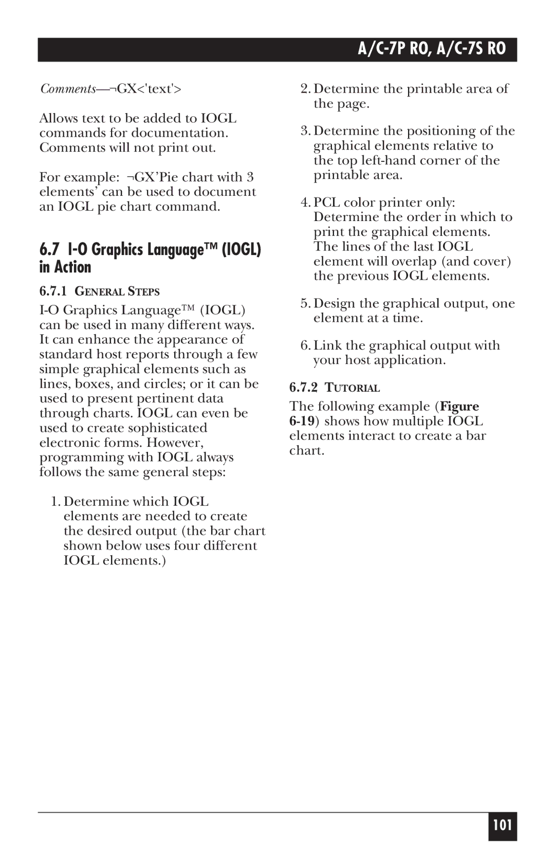 Black Box A/C-7S RO, A/C-7P RO manual O Graphics Language Iogl in Action 