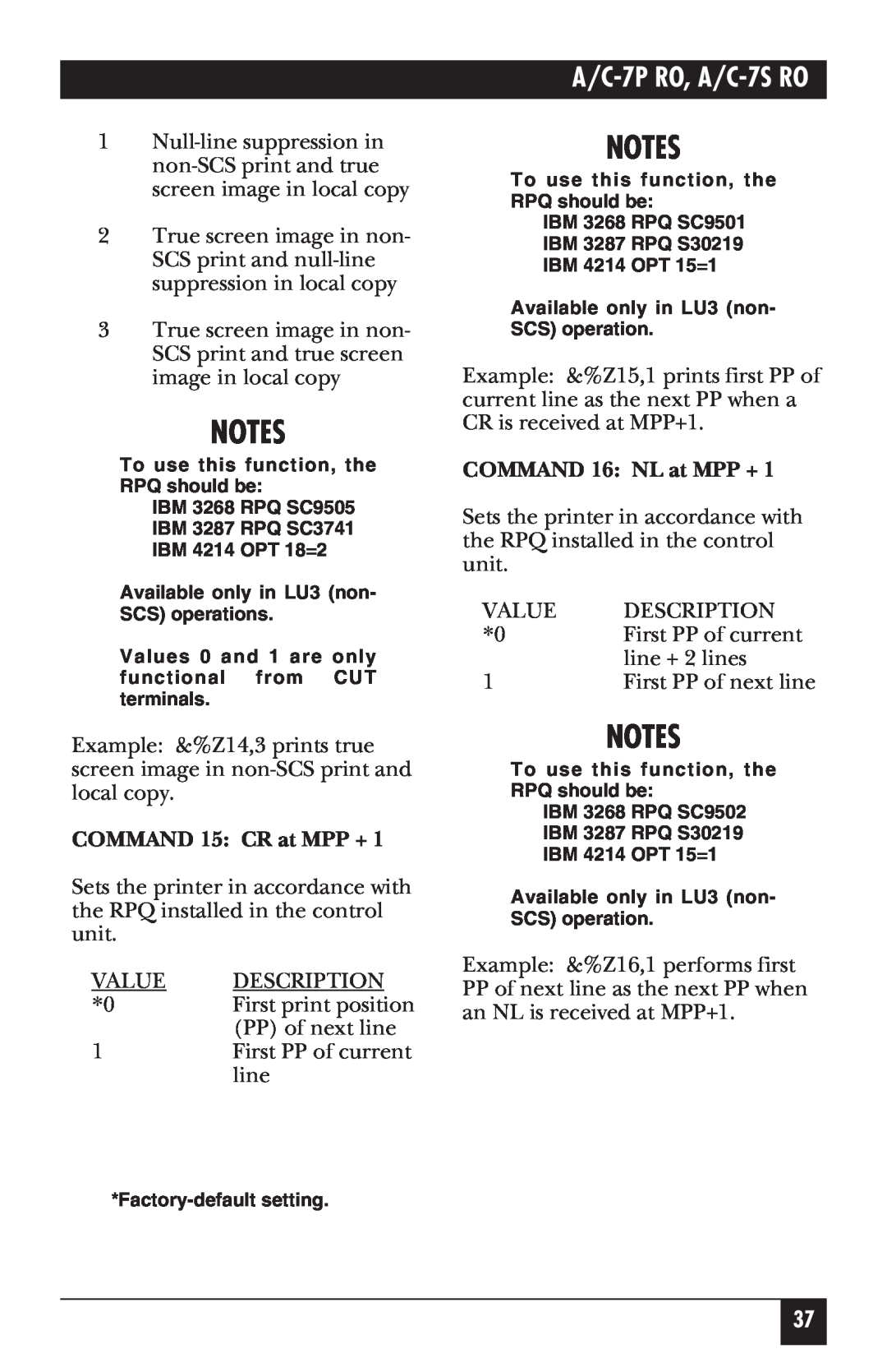 Black Box manual COMMAND 15 CR at MPP +, COMMAND 16 NL at MPP +, A/C-7P RO, A/C-7S RO 