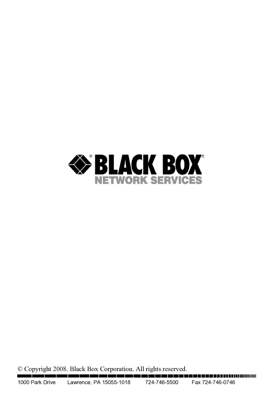 Black Box 1123A, AC1120A, 1121A, 1122A user manual Copyright 2008. Black Box Corporation. All rights reserved 