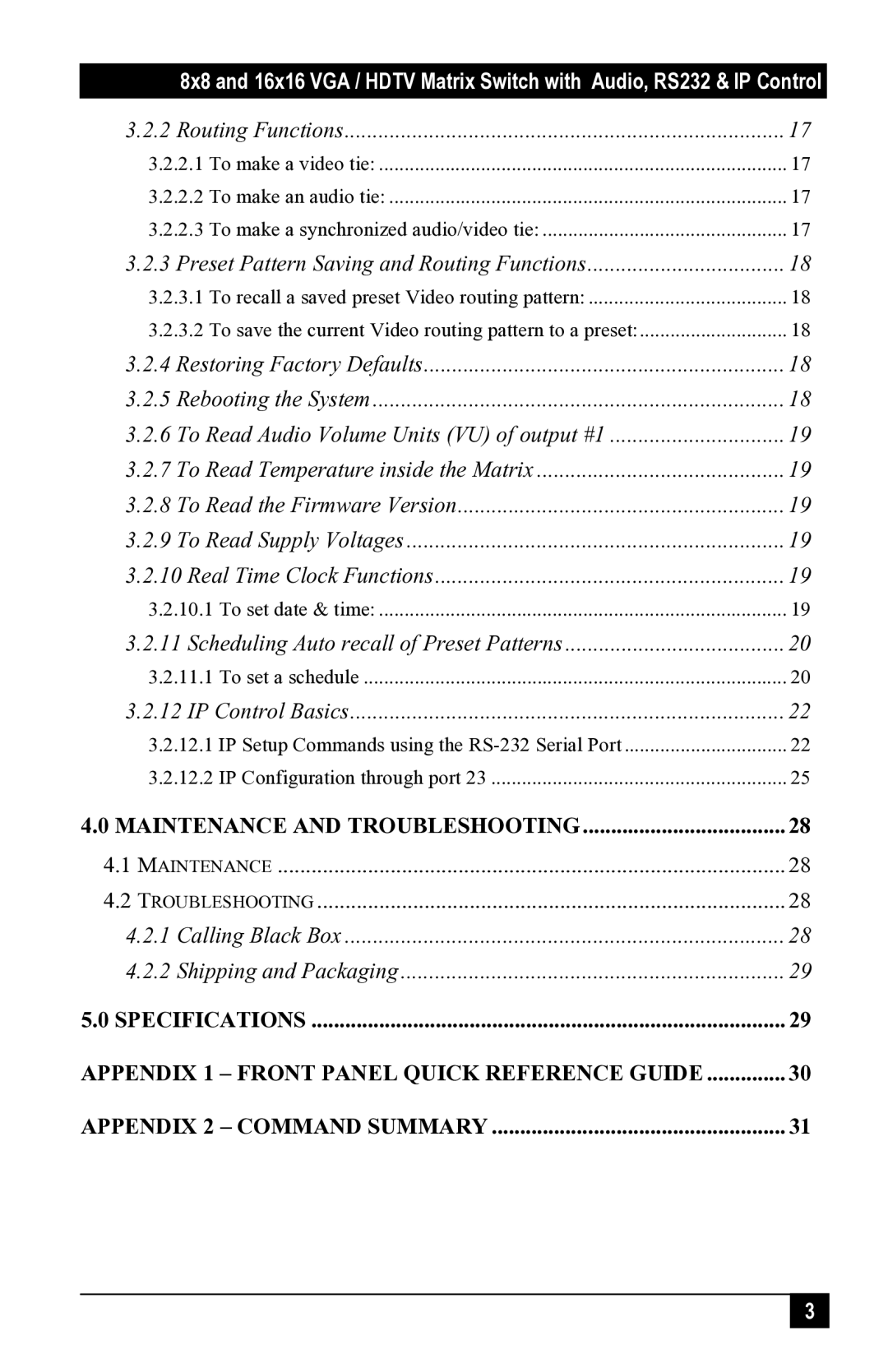 Black Box AC1120A, 1123A, 1121A, 1122A user manual Maintenance and Troubleshooting 