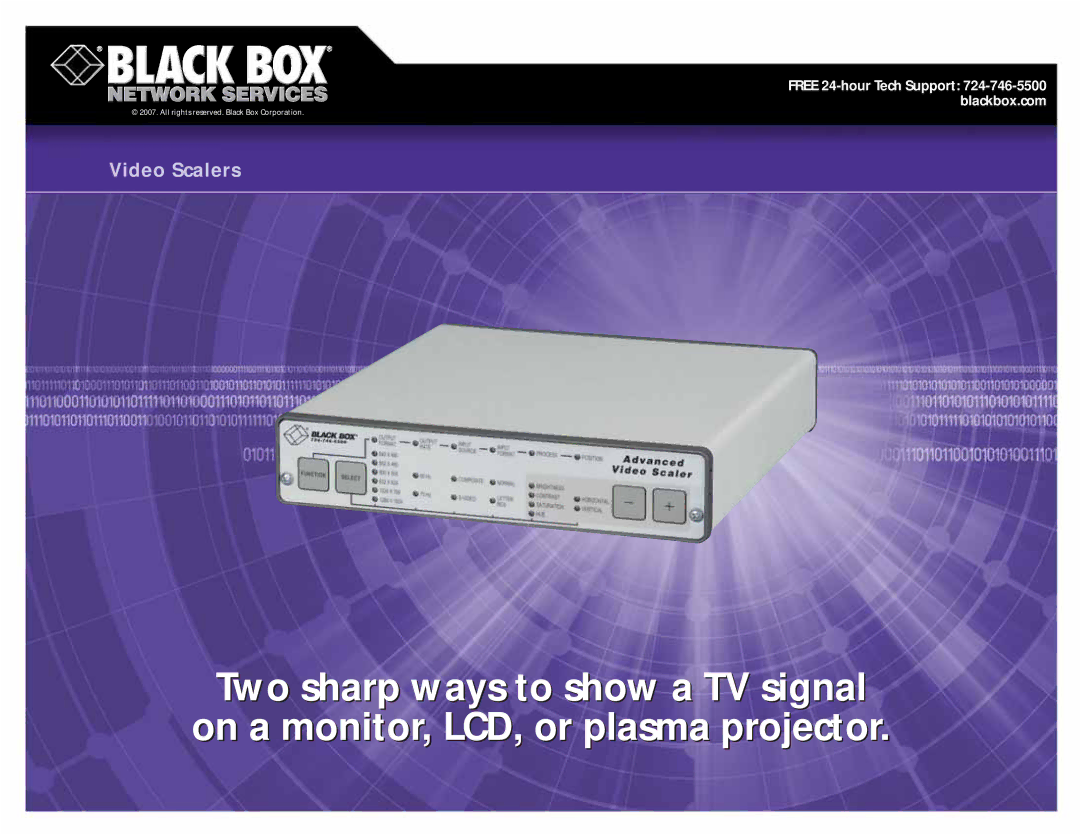 Black Box AC217A, AC215A manual Video Scalers 