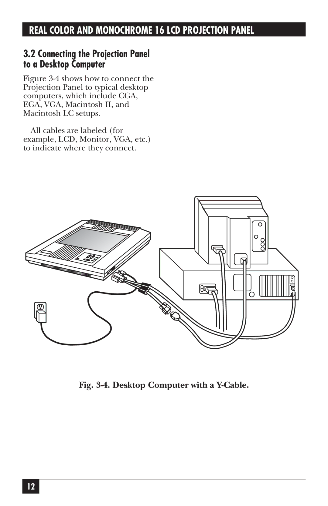 Black Box AC400A, AC401A manual Desktop Computer with a Y-Cable 