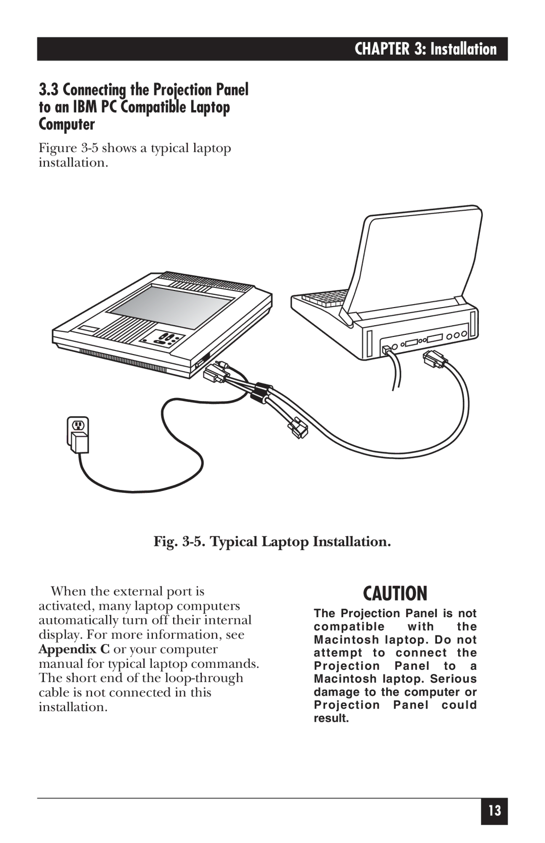 Black Box AC401A, AC400A manual Typical Laptop Installation 