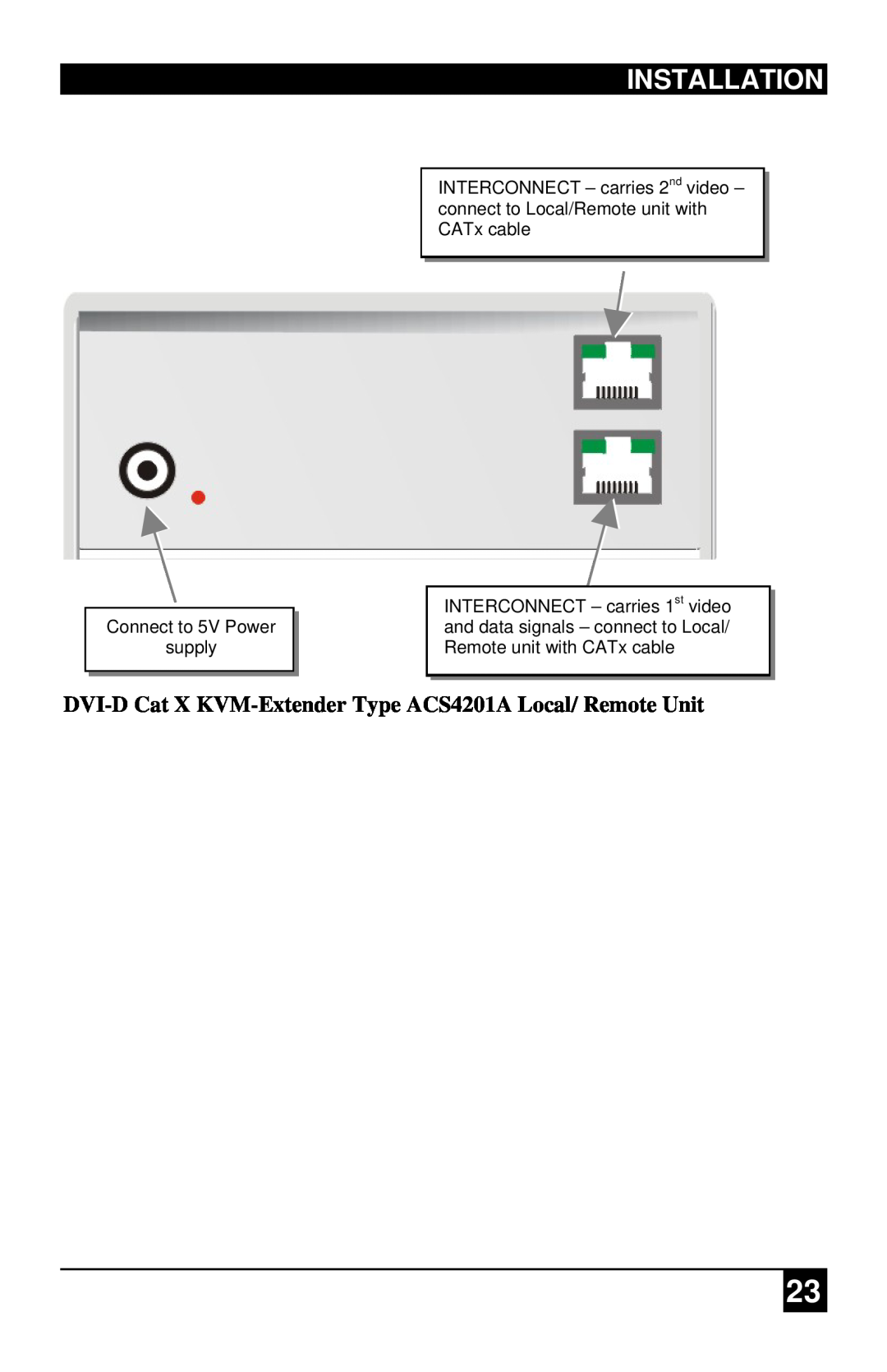 Black Box ACS4201A, ACS1009A manual Installation 