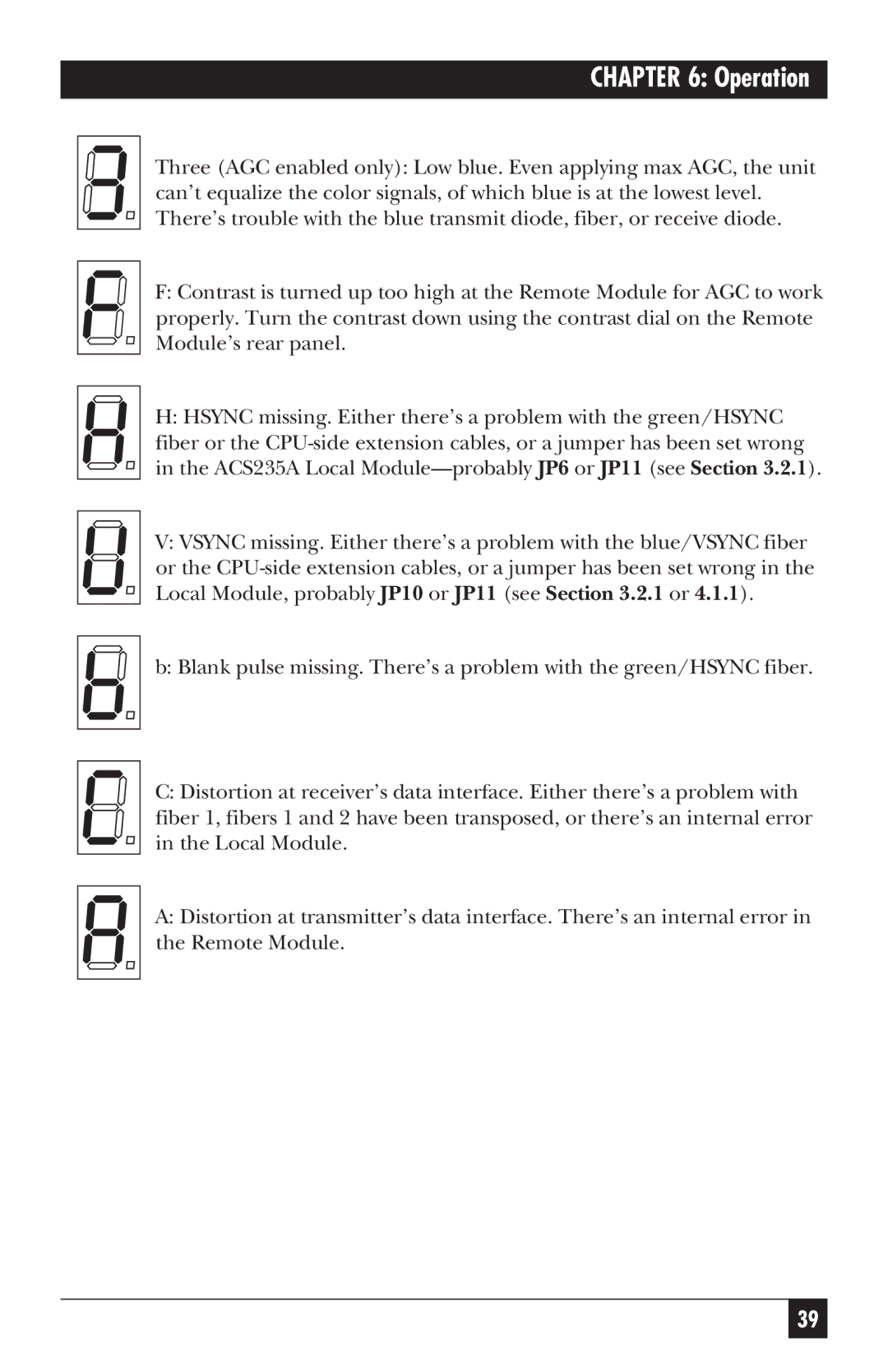 Black Box ACS235A, ACS236A manual Operation 