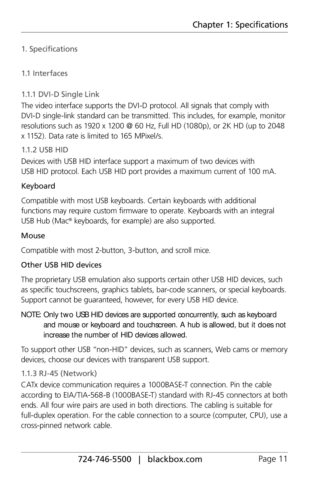 Black Box ServSwitch DKM FX and DKM FX Compact Specifications Interfaces DVI-D Single Link, Usb Hid, 3 RJ-45 Network 