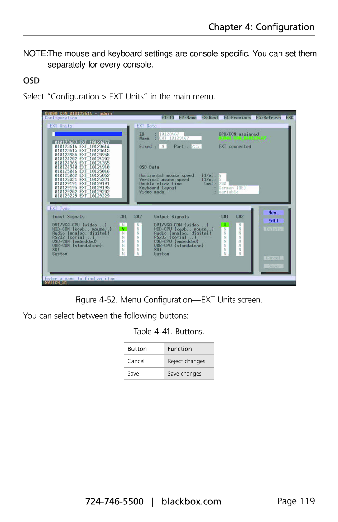 Black Box ServSwitch DKM FX and DKM FX Compact, ACXC48, ACXC16, ACXC32 manual Osd 