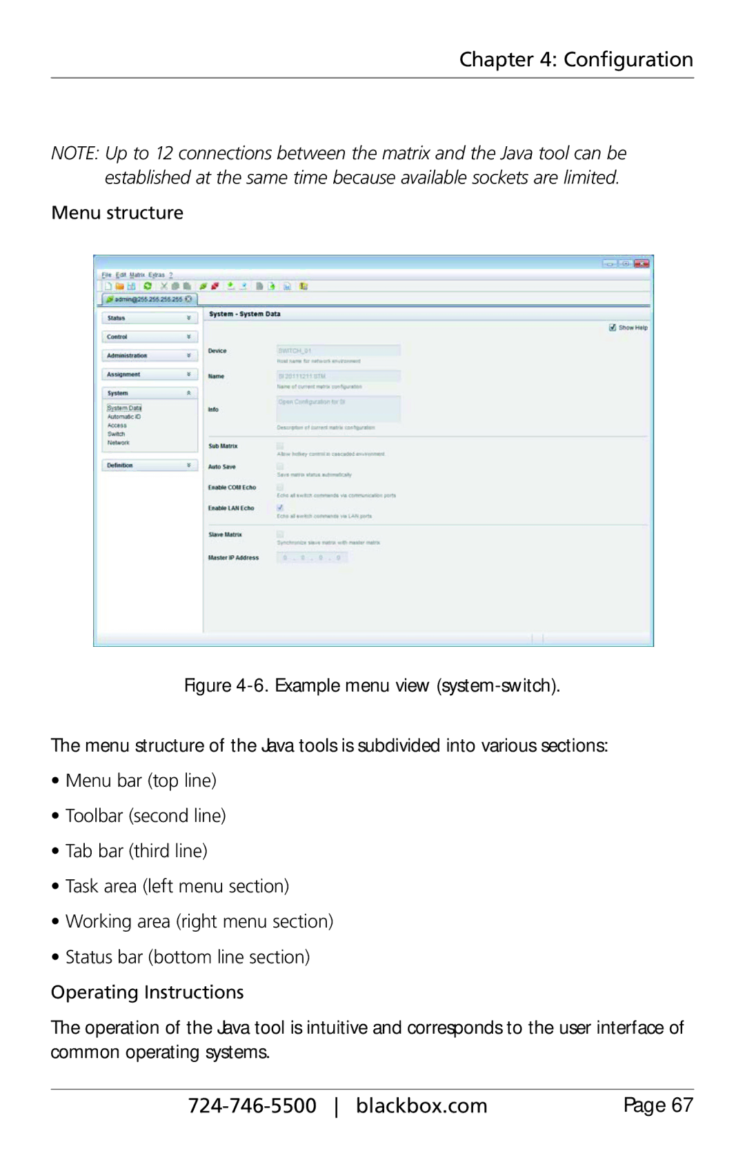 Black Box ServSwitch DKM FX and DKM FX Compact, ACXC48, ACXC16, ACXC32 manual Menu structure 