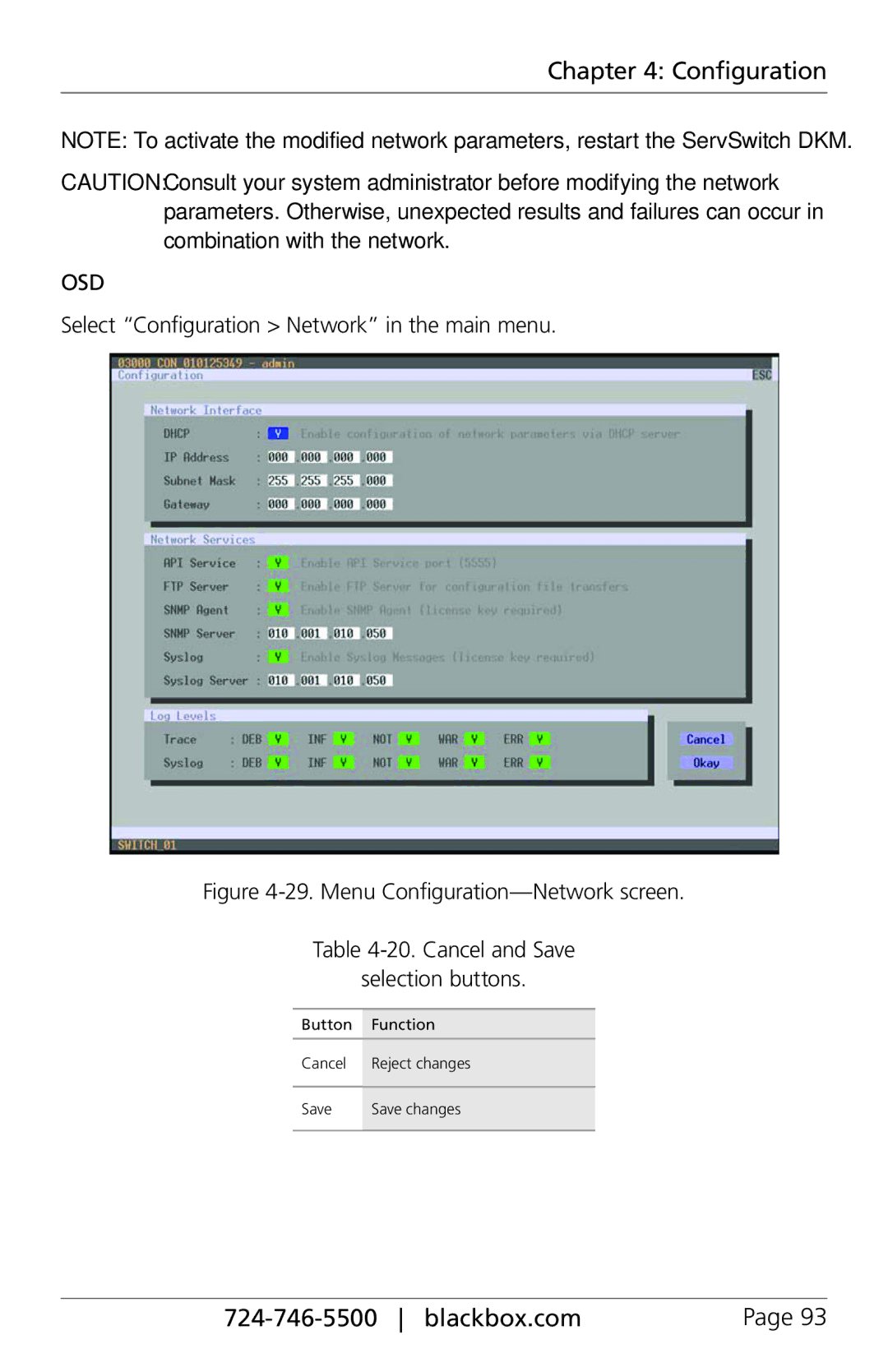 Black Box ACXC16, ACXC48, ACXC32, ServSwitch DKM FX and DKM FX Compact manual Osd 