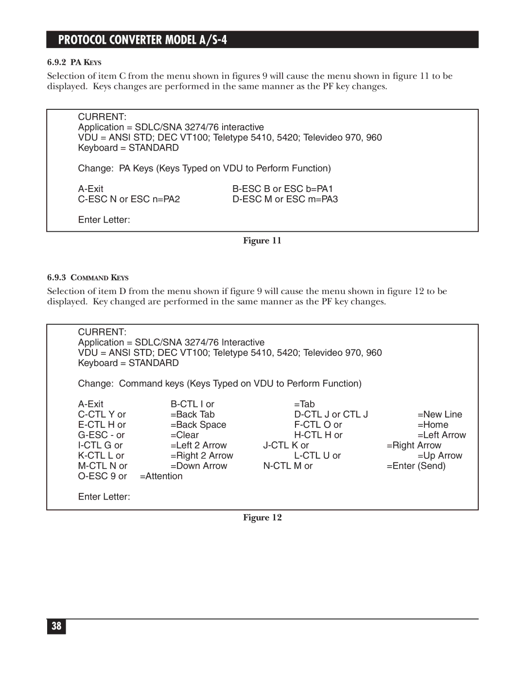 Black Box A/S-4 manual PA Keys 