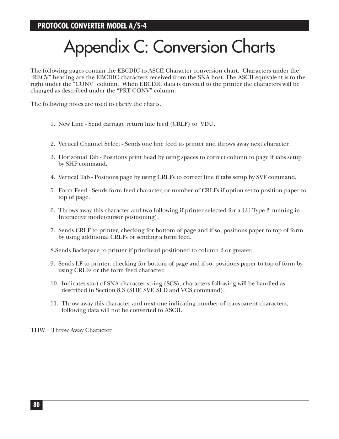 Black Box A/S-4 manual Appendix C Conversion Charts 