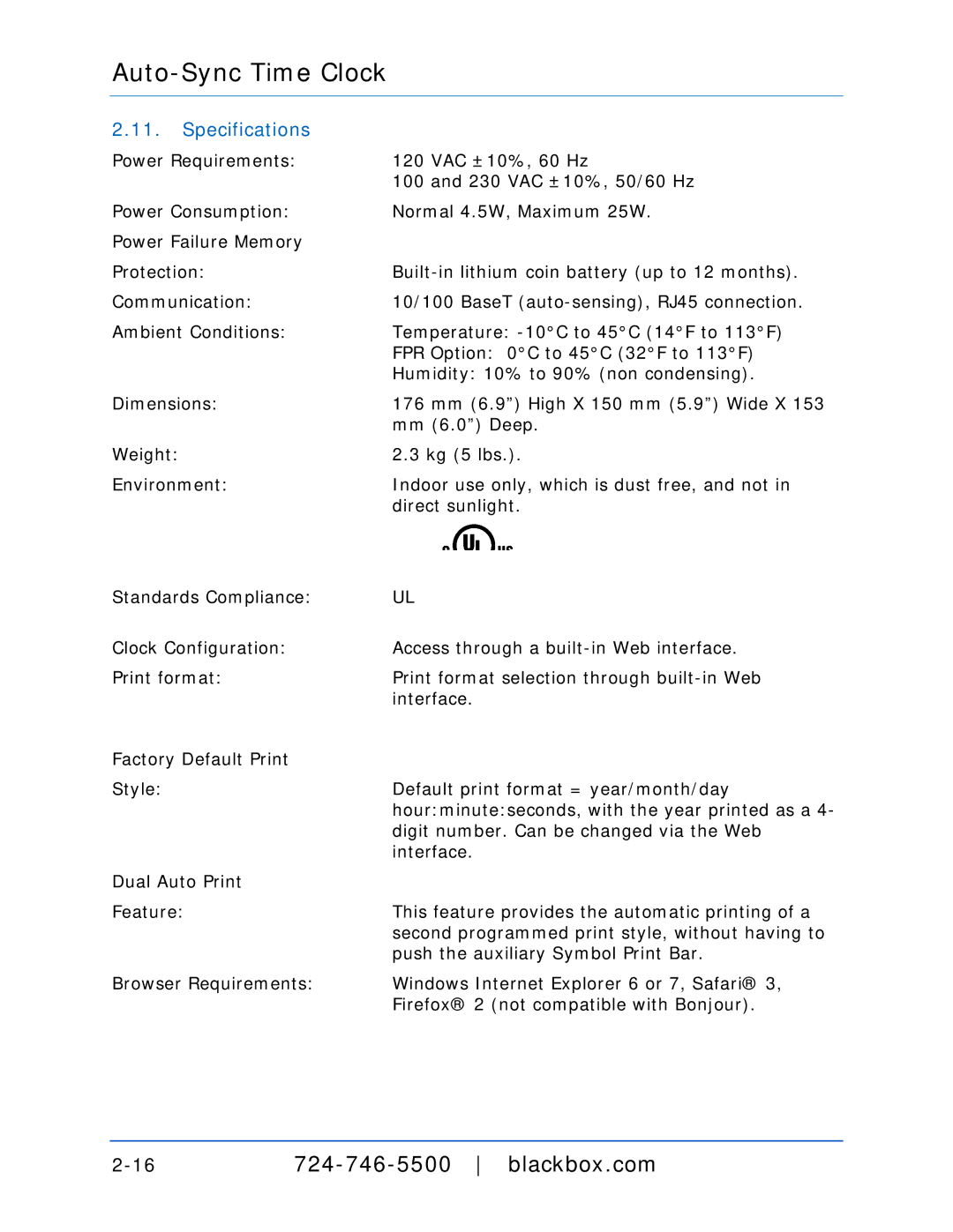 Black Box ASTCBK, ASTCRCR, ASTCPOEK, ASTCRCB, ASTCRCG, ASTCKEY, ASTC3000POE manual Specifications 