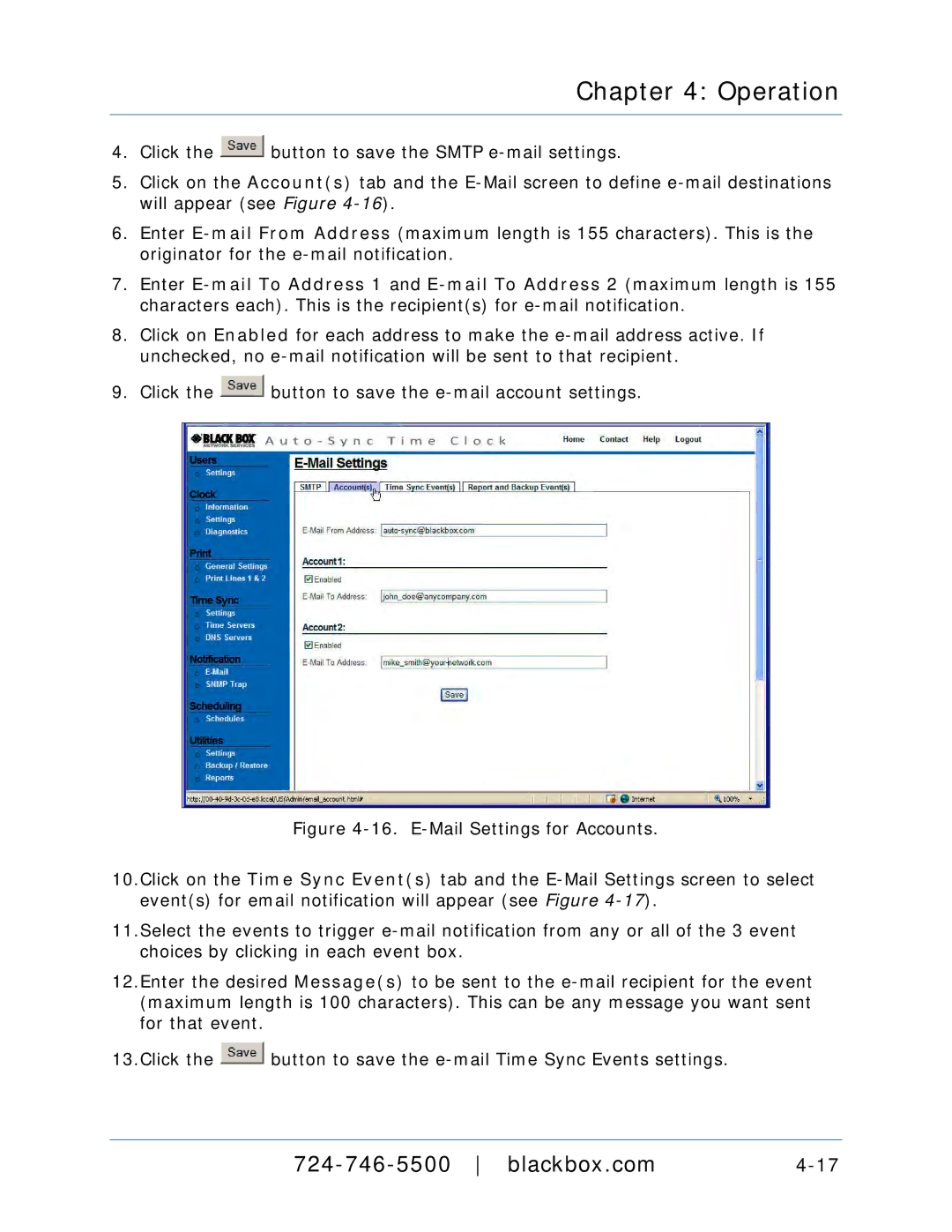 Black Box ASTCRCB, ASTCRCR, ASTCPOEK, ASTCBK, ASTCRCG, ASTCKEY, ASTC3000POE manual Operation 