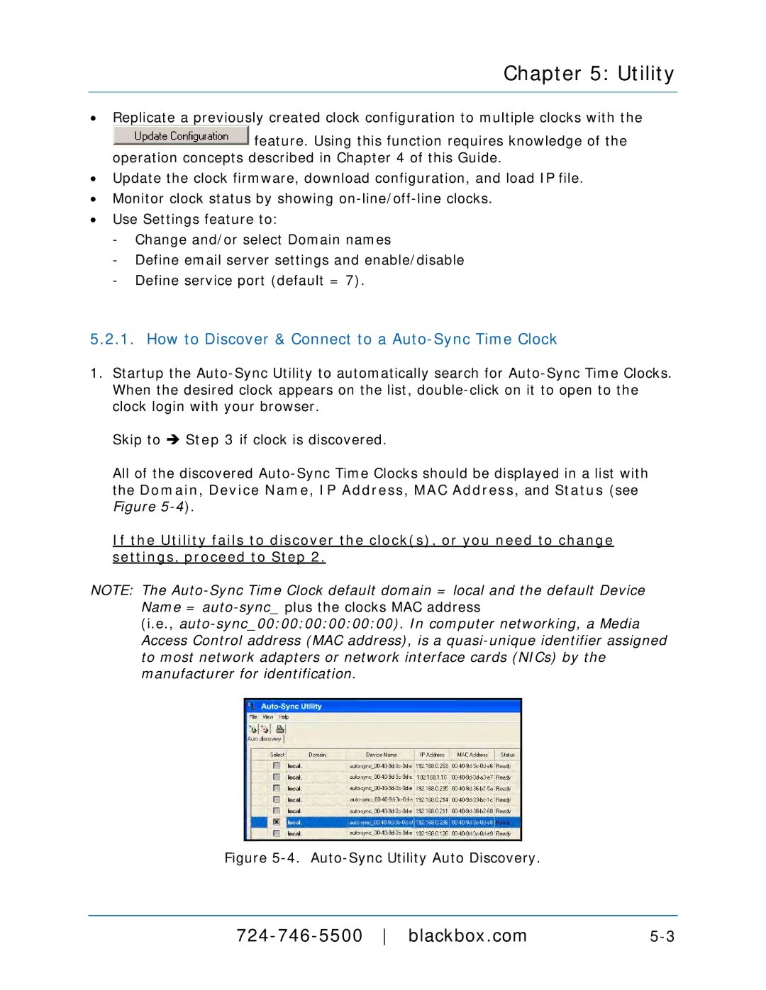 Black Box ASTCRCB, ASTCRCR, ASTCPOEK How to Discover & Connect to a Auto-Sync Time Clock, Auto-Sync Utility Auto Discovery 