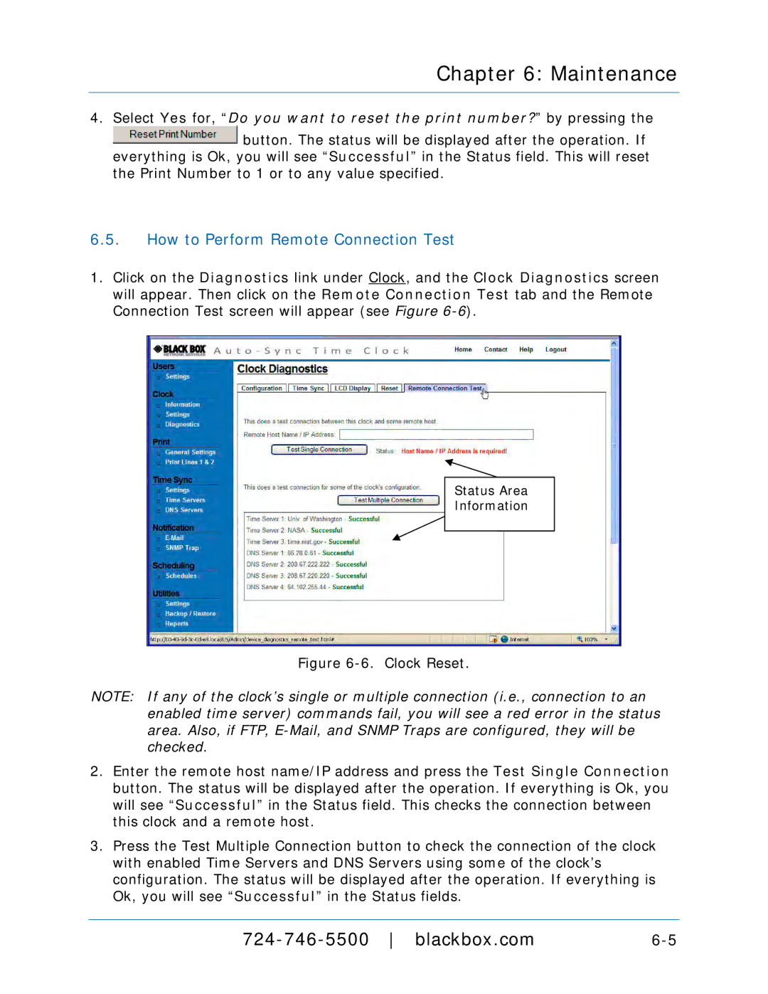 Black Box ASTCRCR, ASTCPOEK, ASTCBK, ASTCRCB, ASTCRCG, ASTCKEY, ASTC3000POE manual How to Perform Remote Connection Test 