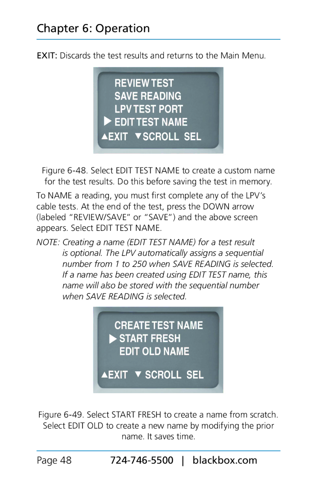 Black Box TS580A-R4, BLACK BOX CAT5/5e/6 LAN Performance Verifier manual 48 724-746-5500 blackbox.com 