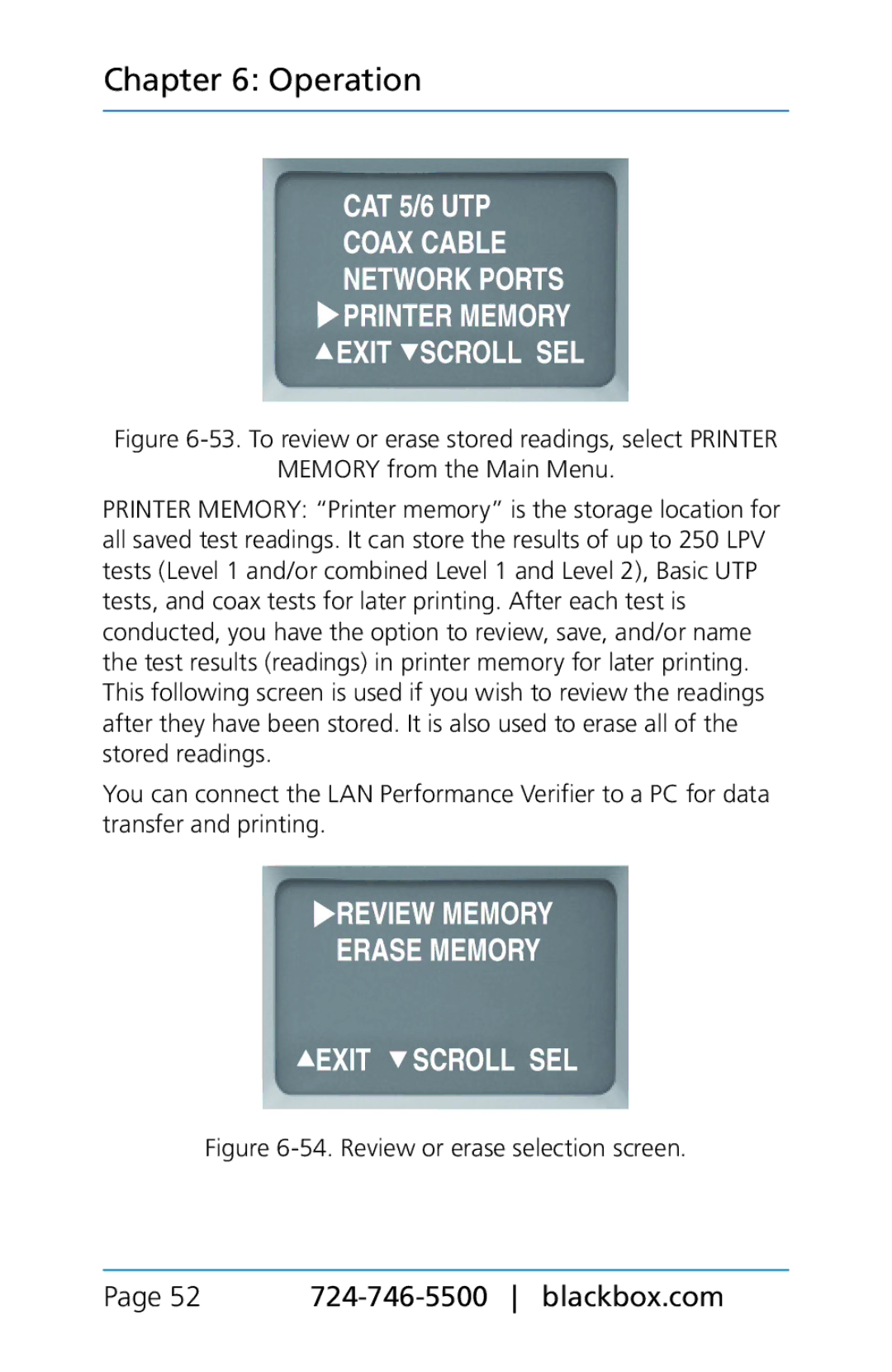 Black Box TS580A-R4, BLACK BOX CAT5/5e/6 LAN Performance Verifier manual 52 724-746-5500 blackbox.com 