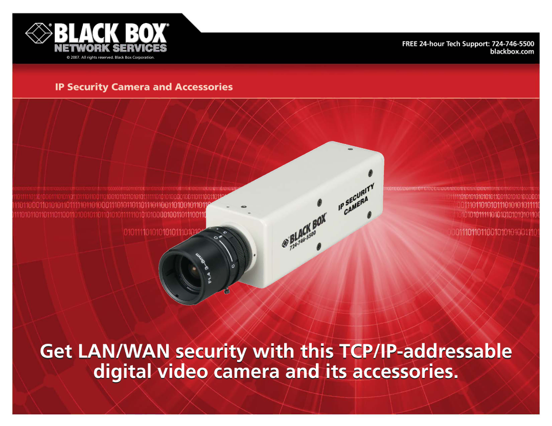 Black Box Blackbox IP Security Camera and Accessories manual 