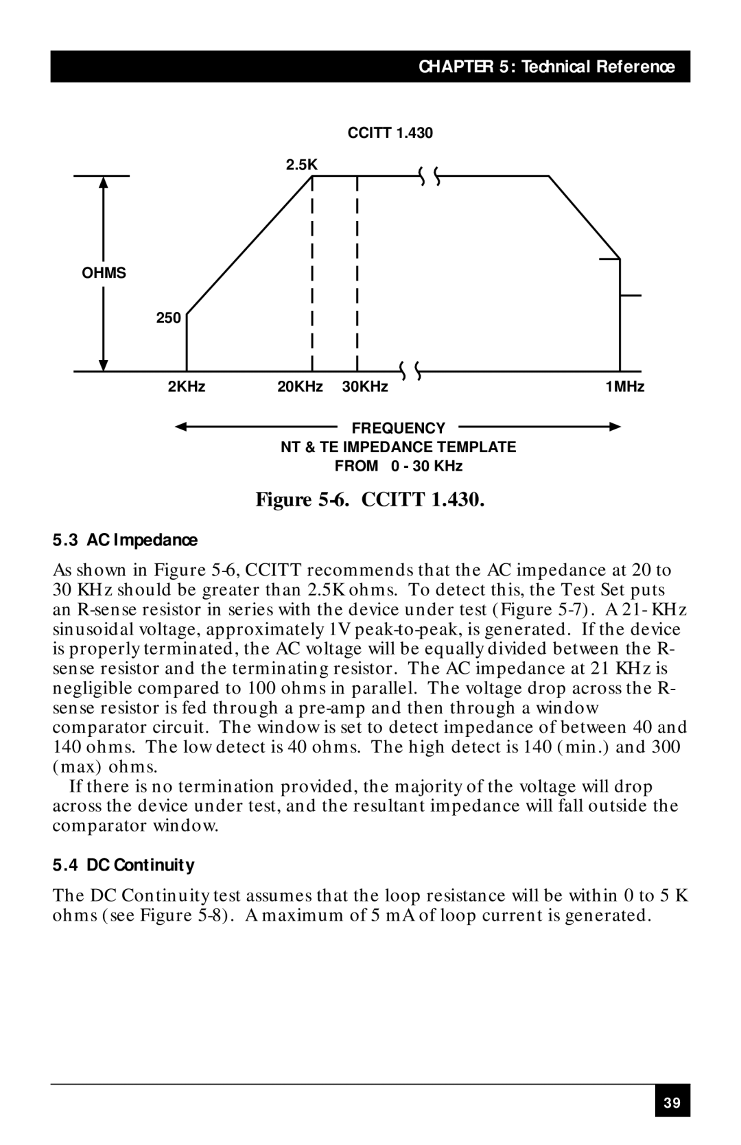 Black Box BRTS-100 manual AC Impedance, DC Continuity 