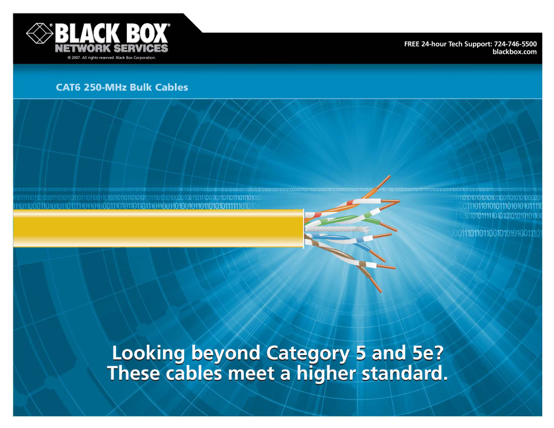 Black Box manual CAT6 250-MHz Bulk Cables 