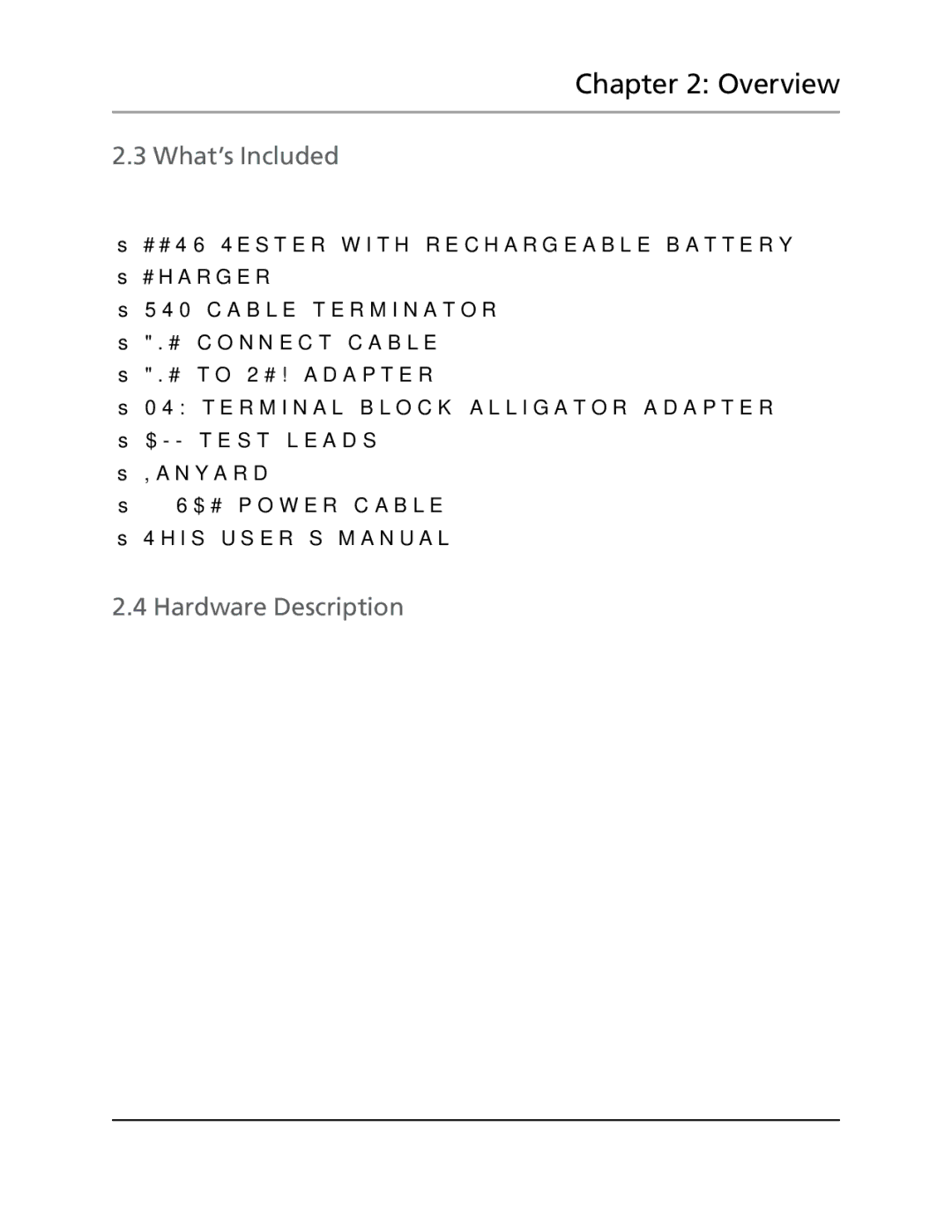 Black Box CCTV Tester, CCTVTEST manual Overview, What’s Included, Hardware Description 