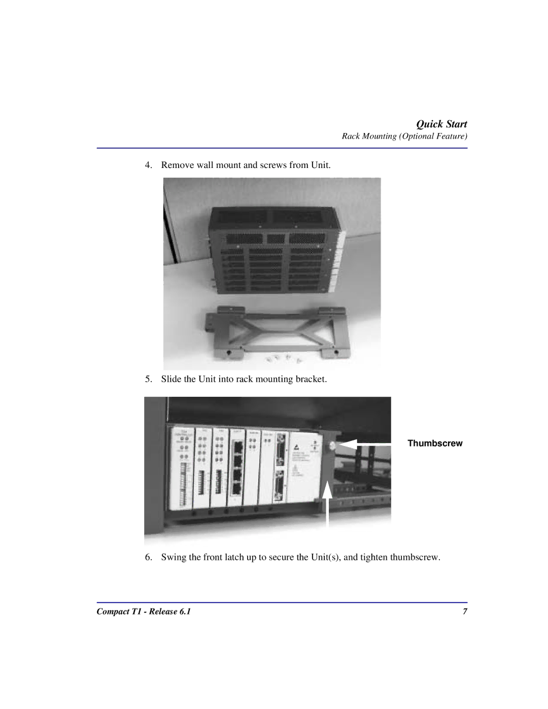 Black Box COMPACT T1 quick start Thumbscrew 