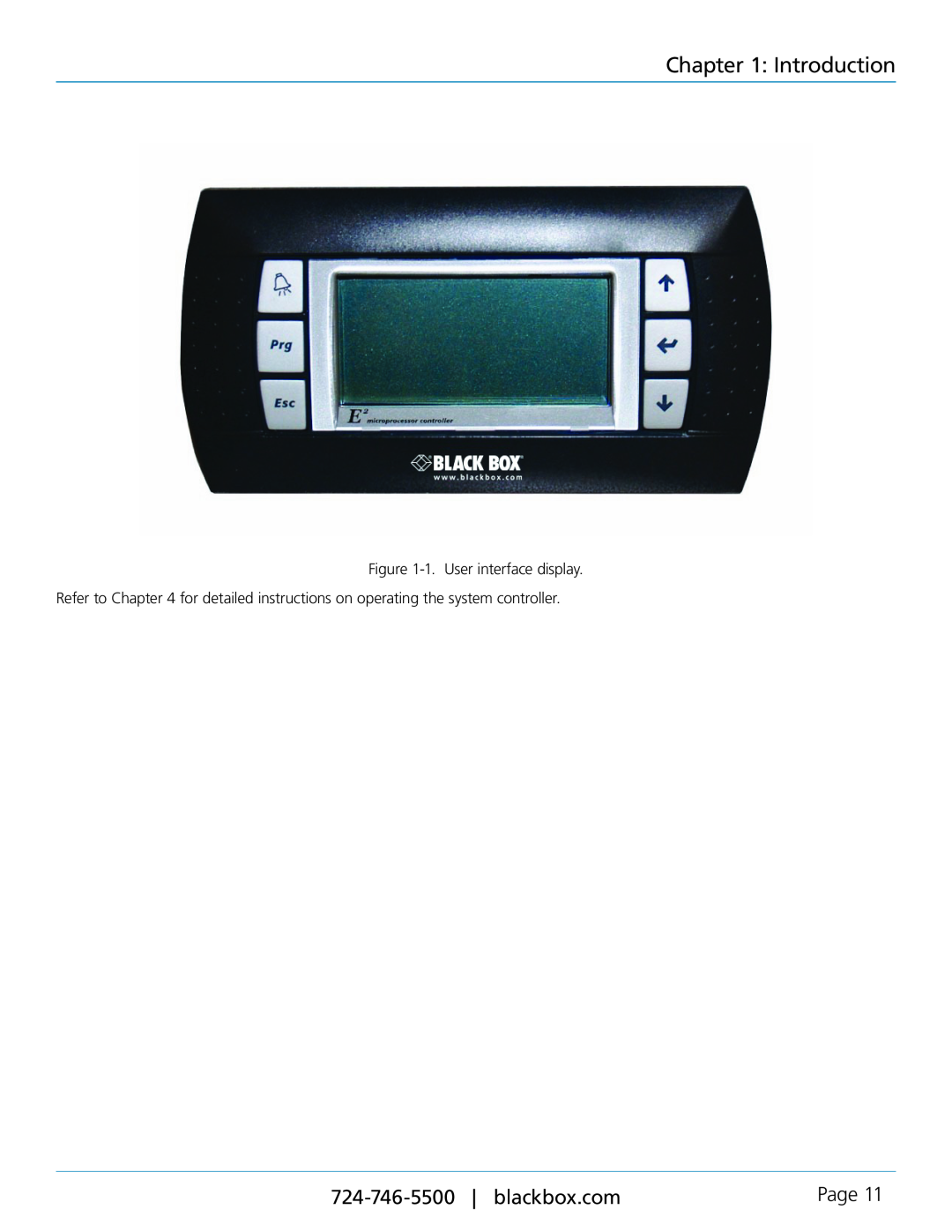 Black Box CRDX-G-FS-12KW, CRDX-W-FS-12KW, CRDX-A-FS-24KW, CRDX-G-FS-24KW Introduction, Page, 1. User interface display 