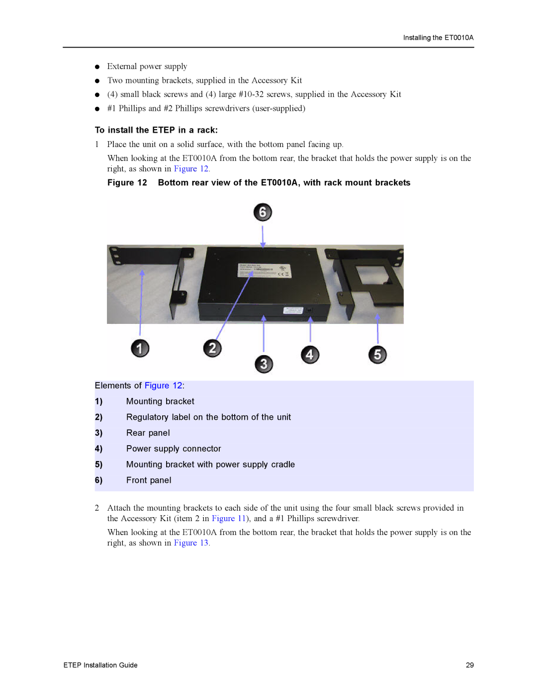 Black Box EncrypTight Enforcement Point (ETEP) Installation Guide manual To install the Etep in a rack 