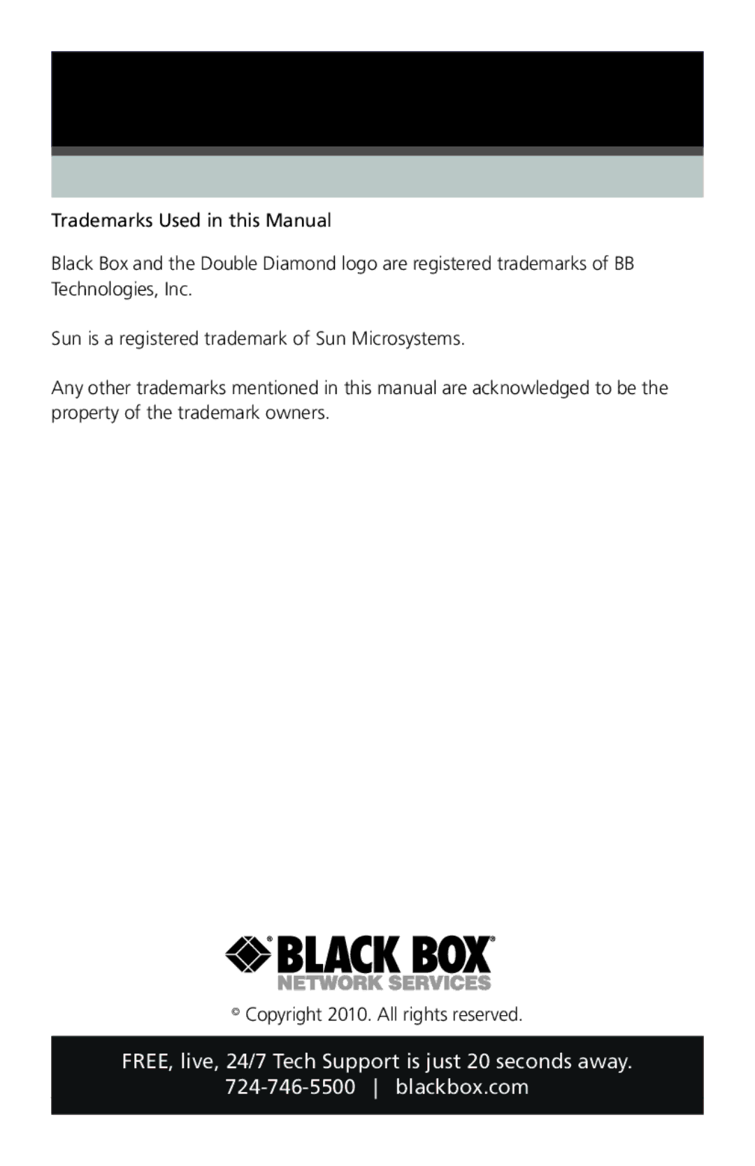 Black Box KVT162A, ervView IV, KVT165A, KVT160A-R2, KVT164A, KVT163A KVT161A manual 