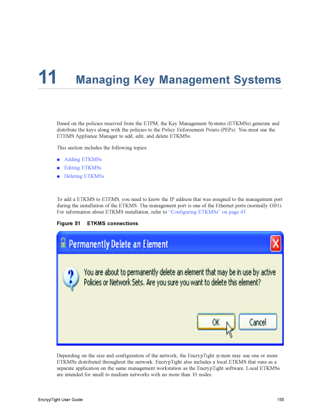 Black Box EncrypTight, ET1000A, ET0010A, ET0100A manual Managing Key Management Systems, Etkms connections 