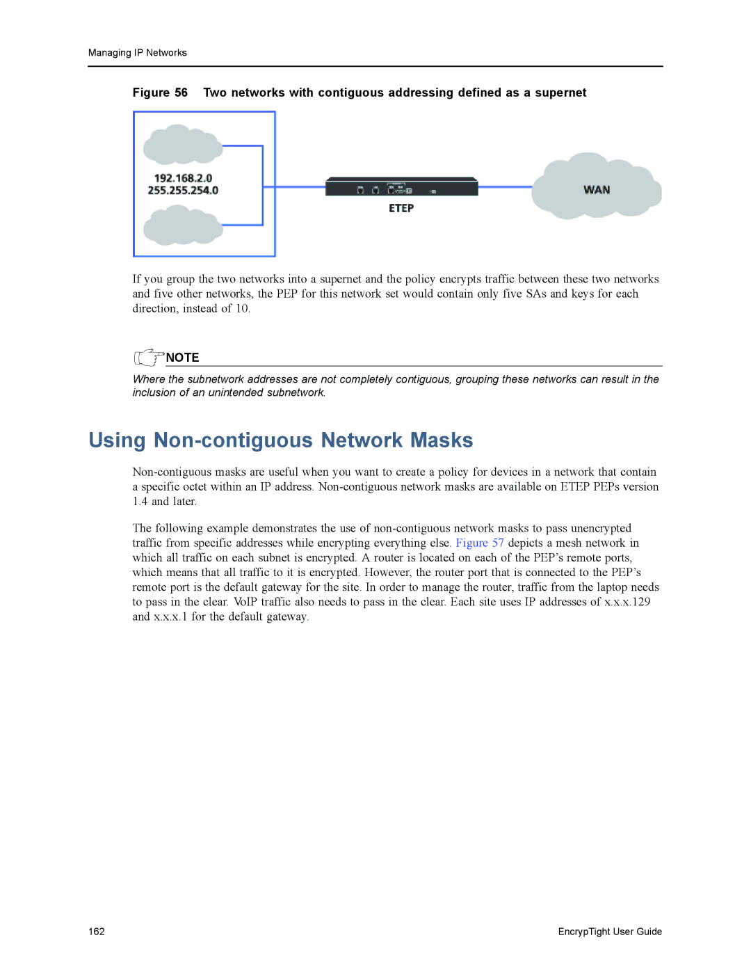 Black Box ET0010A, ET1000A, EncrypTight, ET0100A manual Using Non-contiguous Network Masks 